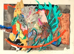 Quatro em Um by Wesley Duke Lee, 1987, aquarela e guache sobre papel, offered Oct 2023