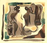 Composição Com Figuras by Candido Portinari, 1939, guache sobre papel, offered Oct 2023