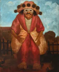 Fantasiado by Mário Gruber, 1989, óleo sobre tela, offered Oct 2023