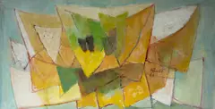 Henrique Boese, Abstrato Amarelo, 1980, acrílico sobre tela