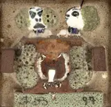 Francisco Brennand, Sem Título, pintura em baixo-esmalte sobre azulejo