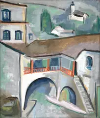 Casa dos Contos, Ouro Preto, MG by Renée Lefèvre, 1958, óleo sobre tela, offered Oct 2023