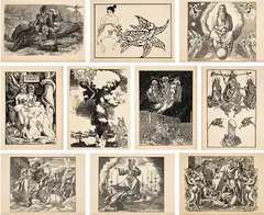 Livro "Da Releitura da Biblia" by León Ferrari, 1988, 10 imagens soltas, offered Oct 2023