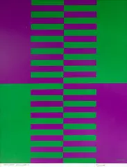 Permuta 1 by Luis Sacilotto, 1954, serigrafia, offered Oct 2023