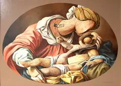 Maternidad Hermética by Vito Campanella, óleo sobre tela, offered Oct 2023