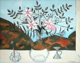 Chen Kong Fang, Vaso de Flores, óleo sobre tela