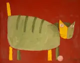 Gustavo Rosa, Gato, 1987, óleo sobre tela