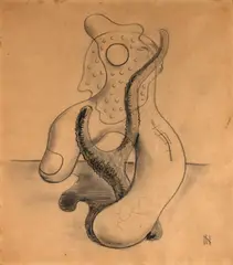 Visão Submersa by Ismael Nery, 1933, grafite e crayon sobre papel, offered Oct 2023