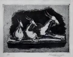 Três Cabritas by Iberê Camargo, 1955, gravura em metal impressa s/papel, offered Oct 2023