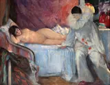 José Marques Campão, Pierrot e Jovem Nua - Paris, 1927, óleo sobre tela