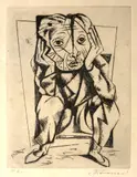 Candido Portinari, Simão Bacamarte, 1946, gravura a água forte sobre papel
