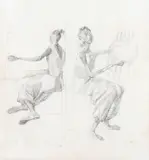 Fiandeiras by Candido Portinari, 1956, grafite sobre papel, offered Oct 2023