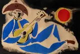 Cangaceiro Tocando Violão by Aldemir Martins, 1983, guache sobre papel, offered Oct 2023