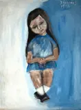 Jânio Quadros, Menina Sentada, 1977, óleo sobre tela