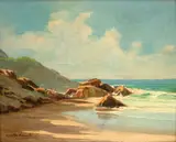 Gastão Formenti, Paisagem, 1945, óleo sobre placa
