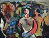 Silvio Pléticos, Lembrando Chagall, óleo sobre tela