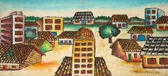 Sem Título by Manuel Martins, óleo sobre placa, offered Aug 2023