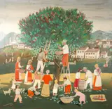 Fulvio Pennacchi, Colheita da Uva, 1984, óleo sobre duratex