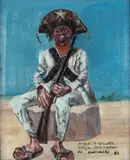 Cangaceiro by Candido Portinari, 1959, óleo sobre madeira, offered Aug 2023