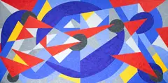 Abstrato by Claudio Tozzi, óleo sobre tela, offered Aug 2023