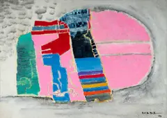 Sem Título by Manabu Mabe, 1993, técnica mista sobre papel, offered Aug 2023