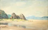 Benedito Calixto, Marinha São Vicente, 1922, óleo sobre tela