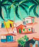 Cícero Dias, Paisagem de Recife, óleo sobre tela
