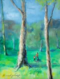 Paraná by Manoel Santiago, óleo sobre tela, offered Jun 2023