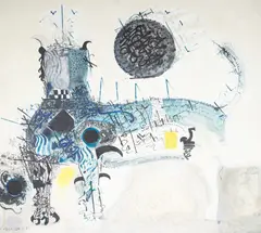 Sem Título by Fernando Odriozola, 1972, óleo sobre eucatex, offered Jun 2023