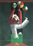 Inos Corradin, Equilibrista, óleo sobre tela