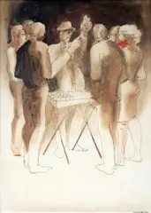 Figuras by Juarez Machado, óleo sobre madeira, offered Jun 2023