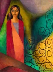 Figura Feminina by Lula Cardoso Ayres, 1982, óleo sobre tela, offered Jun 2023