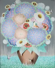 Vaso de Flor by Mario Campello, 1986, óleo sobre tela, offered Jun 2023