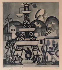 Carnaval em Madureira by Tarsila do Amaral, 1970, gravura em metal, offered Jun 2023