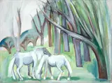 Mario Zanini, Cavalos Brancos, 1968, óleo sobre tela