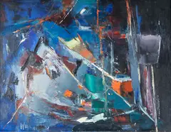 Paisagem Submarino by Wega Nery, 1964, óleo sobre tela, offered Jun 2023