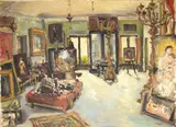 Francisco Cuoco, Atelier de Pablo Salinas, 1952, óleo sobre tela