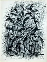 Sem Título by Antônio Bandeira, 1956, nanquim sobre papel, offered Jun 2023