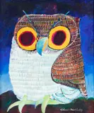 Coruja by Aldemir Martins, 1987, óleo sobre tela, offered Jun 2023