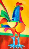 Galo by Aldemir Martins, 1977, óleo sobre tela, offered Jun 2023