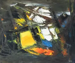 Luzes no Vale by Wega Nery, 1967, óleo sobre tela, offered Jun 2023