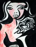 Figura Feminina by Di Cavalcanti, nanquim e ecoline sobre papel, offered Jun 2023