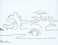 Paisagem Antropofágica IX by Tarsila do Amaral, 1929, nanquim sobre papel, offered Jun 2023
