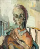 Autorretrato by Maria Leontina da Costa, óleo sobre tela, offered Jun 2023