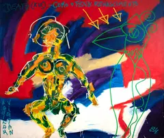 Death XII "Como o Fênix. Renascimento" by José Roberto Aguilar, 1984, acrílico sobre tela, offered Jun 2023