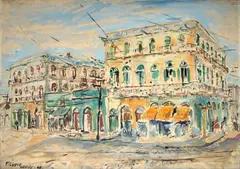 Santos by Francisco Cuoco, 1966, óleo sobre tela, offered Jun 2023