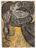 Marina Caram, Pássaro Amarelo, 1979, gravura em metal