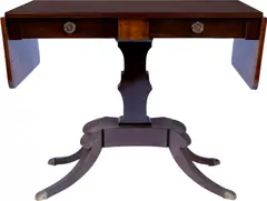 Untitled by Sofá - Table "Regency", madeira, offered Apr 2023