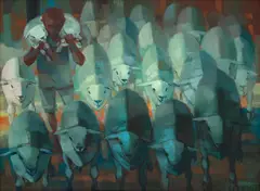 Sem Título by Enrico Bianco, 1980, óleo sobre placa, offered Apr 2023