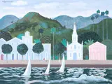 Grover Chapman, Igreja dos Navegantes, 1973, óleo sobre cartão